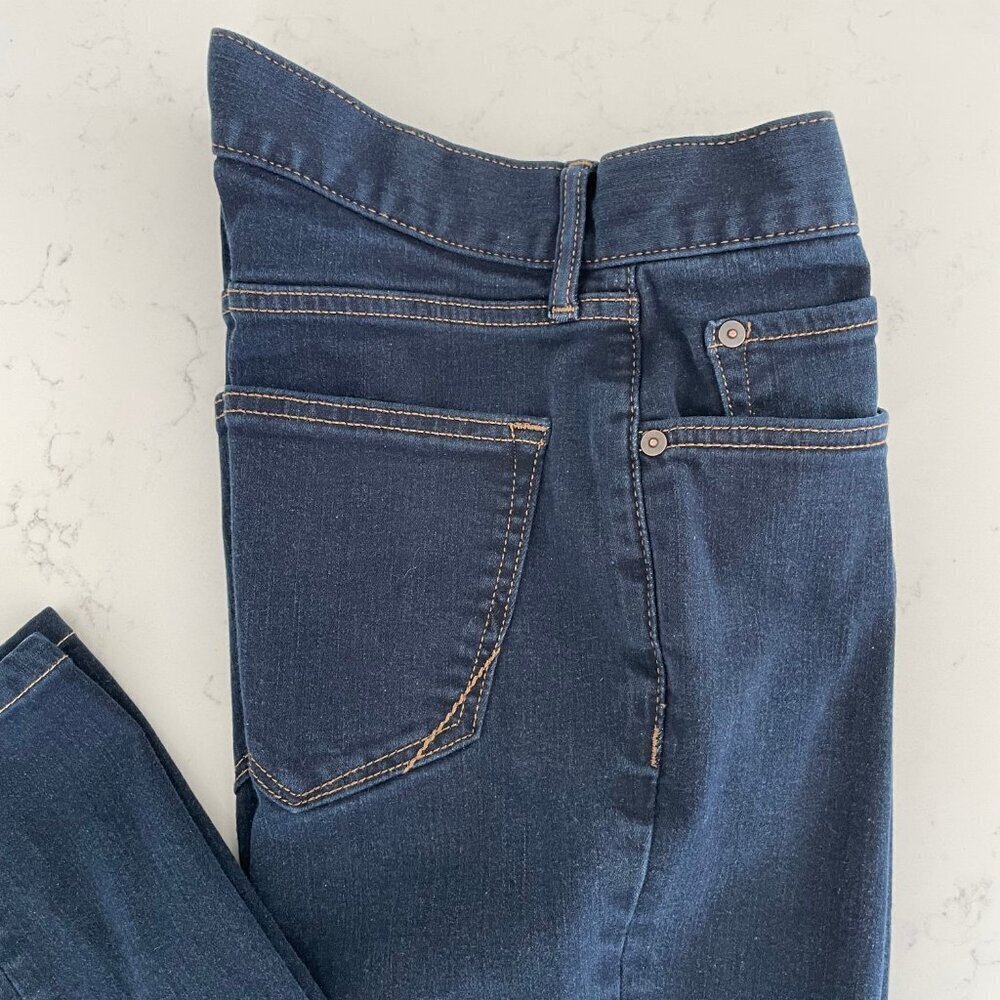 Banana Republic Slim Fit Stretch Denim Dark Wash Mid Rise Jeans Blue Sz 28x32 - Picture 2 of 13